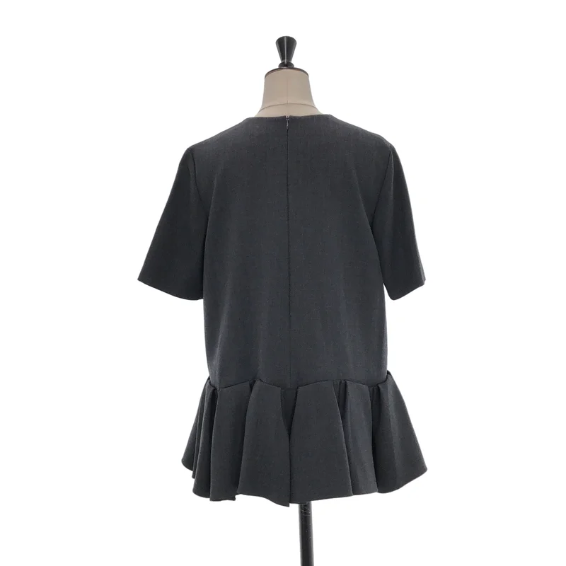 NIJYUSANKU / 23区 | R アール / ウールダブルクロス ラッフルブラウス | 38 | レディース