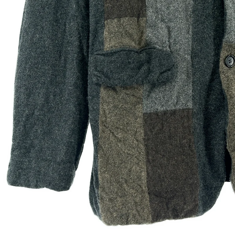 COMME des GARCONS HOMME DEUX / コムデギャルソンオムドゥ | 2015AW | ウール縮絨 パッチワーク テーラードジャケット | L | メンズ