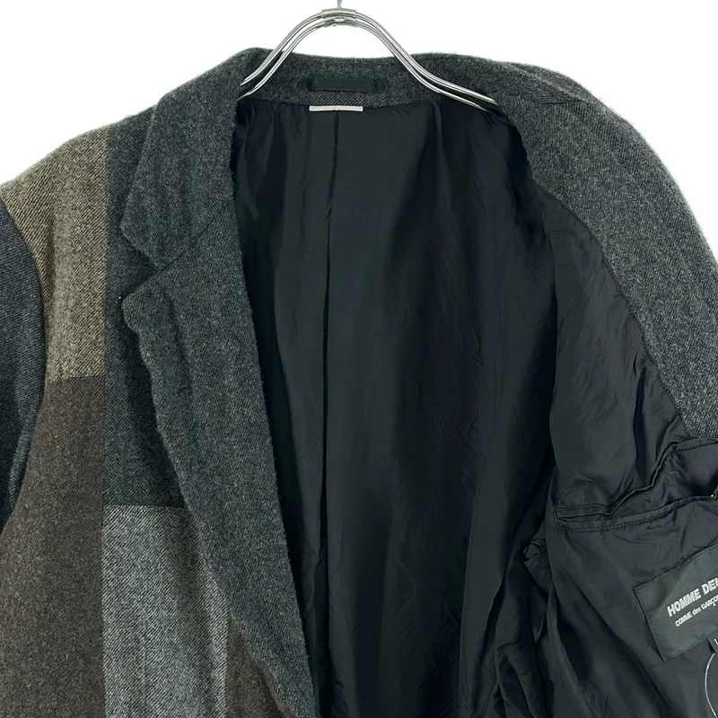 COMME des GARCONS HOMME DEUX / コムデギャルソンオムドゥ | 2015AW | ウール縮絨 パッチワーク テーラードジャケット | L | メンズ