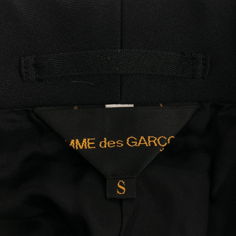 COMME des GARCONS / コムデギャルソン | 2022AW | ポリエステル 変形 リボン フリル 装飾 ロングジャケット コート / 総裏地 | S | レディース