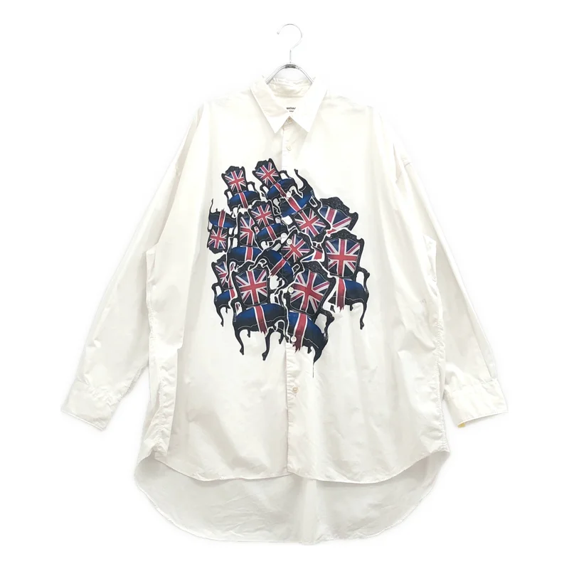 JUNYA WATANABE COMME des GARCONS / ジュンヤワタナベ | 2017AW | フラッグプリント オーバーサイズシャツ | S | レディース