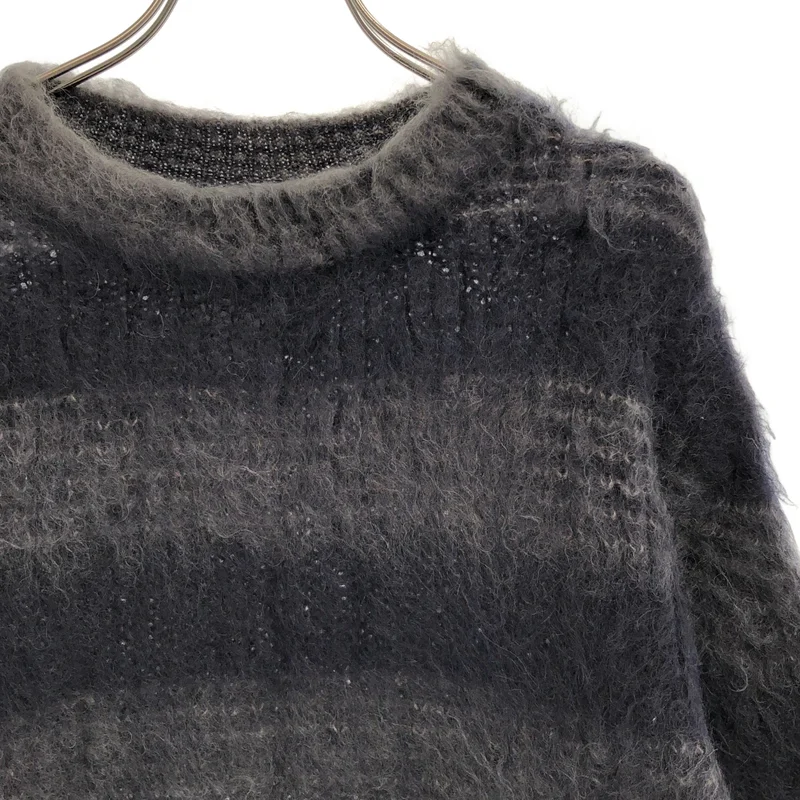JIL SANDER / ジルサンダー | ウール シルク混 ボーダー ニット | 46 | メンズ