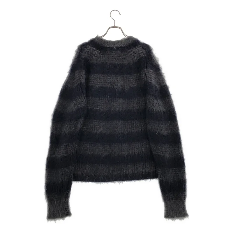JIL SANDER / ジルサンダー | ウール シルク混 ボーダー ニット | 46 | メンズ