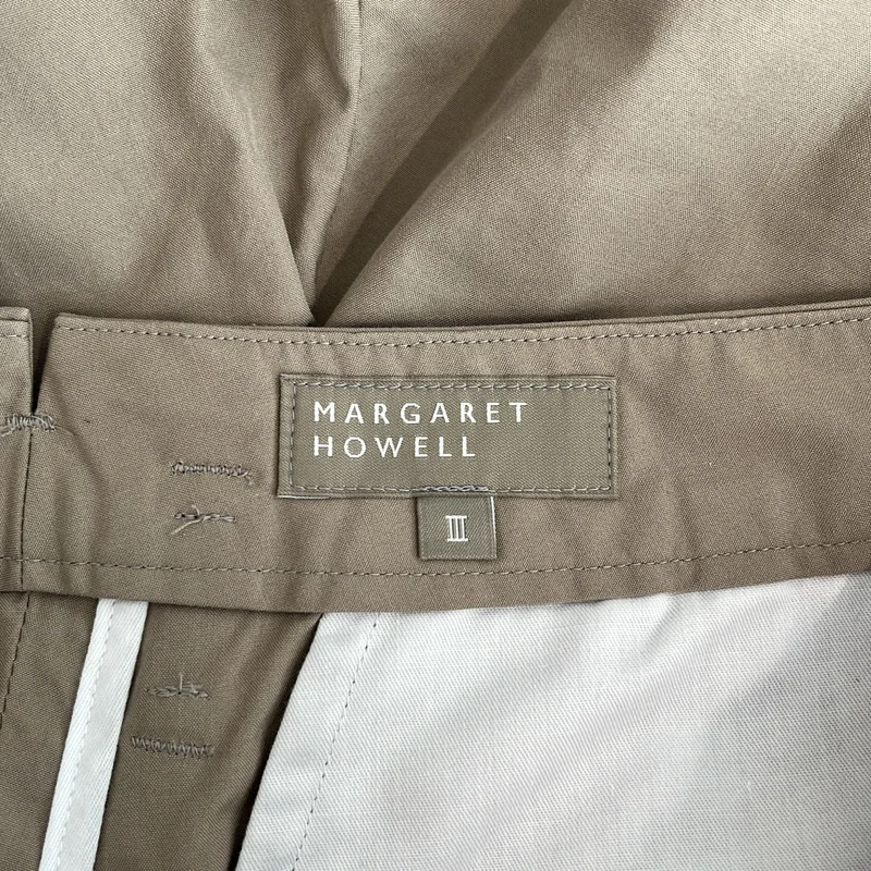 MARGARET HOWELL / マーガレットハウエル | 2020SS | コットン チノ タック ワイドパンツ | 3 | レディース
