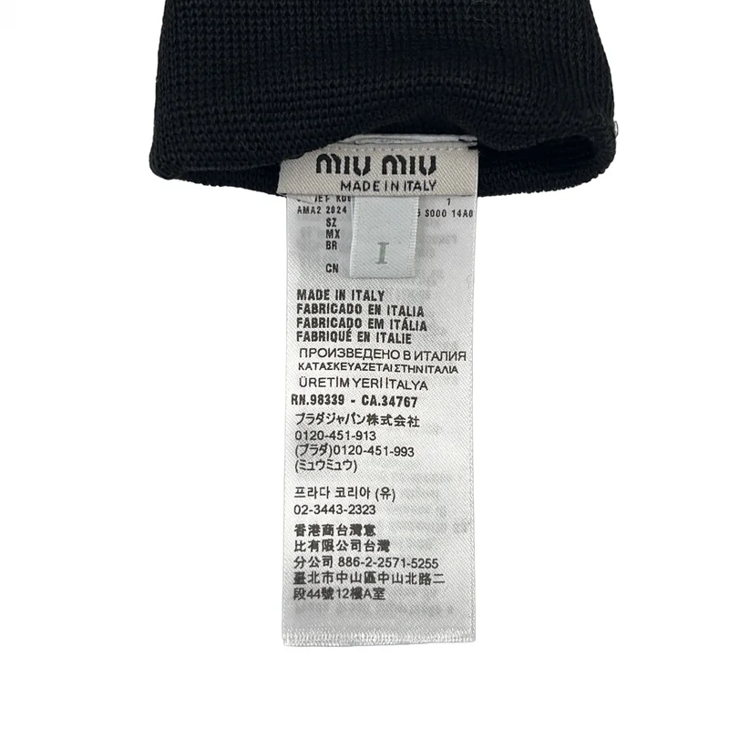 miu miu / ミュウミュウ | ロゴ リブ シルク ロングソックス | 24 | その他