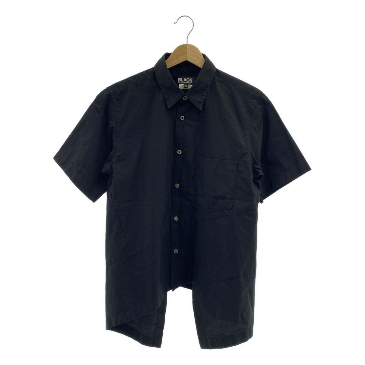 ブラックコムデギャルソン　アシンメトリーシャツ　半袖 BLACK COMME des GARCONS / ブラックコムデギャルソン | 2023SS