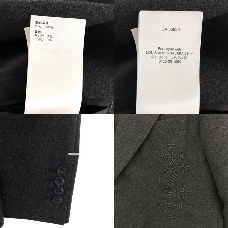 Louis Vuitton / ルイヴィトン | 2023SS | モノグラムフラワー LV ロゴ刺しゅう ウール 2B テーラードジャケット | 50 | メンズ