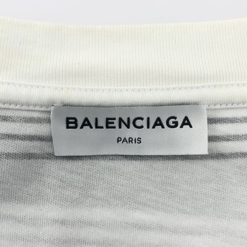 BALENCIAGA / バレンシアガ | ボーダー 変形 Tシャツ | S | レディース