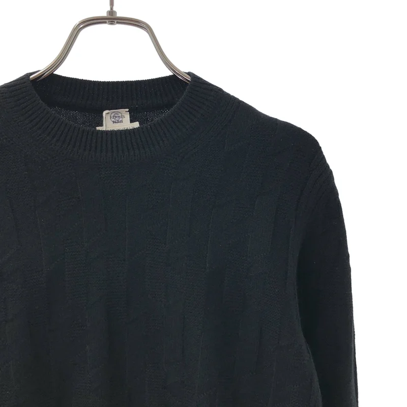 HERMES / エルメス | 2023AW | ウール Hパターン クルーネックニット | 34 | レディース