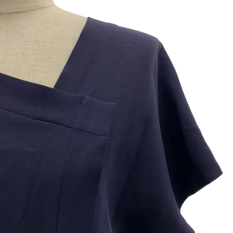 ISSEY MIYAKE / イッセイミヤケ | 変形 アシンメトリー オーバーシルエット スリット ドレス ワンピース | 3 | レディース