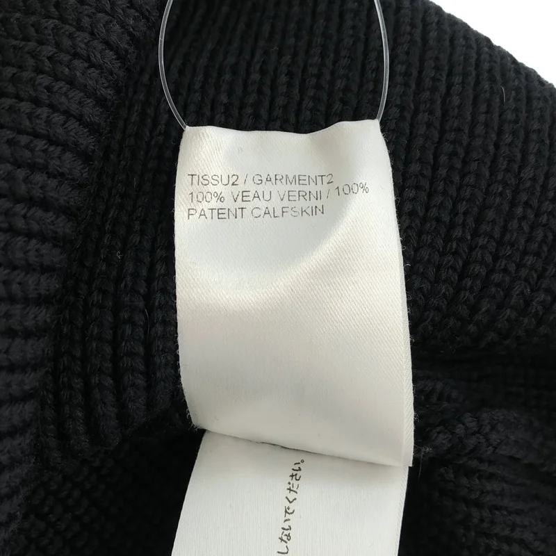 Chloe / クロエ | レザー切替 ニット ノースリーブワンピース | XS | レディース