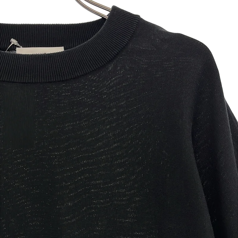 HYKE / ハイク | 2024SS | CREW NECK PONCHO SWEATER / コットン ニット | 2 | レディース