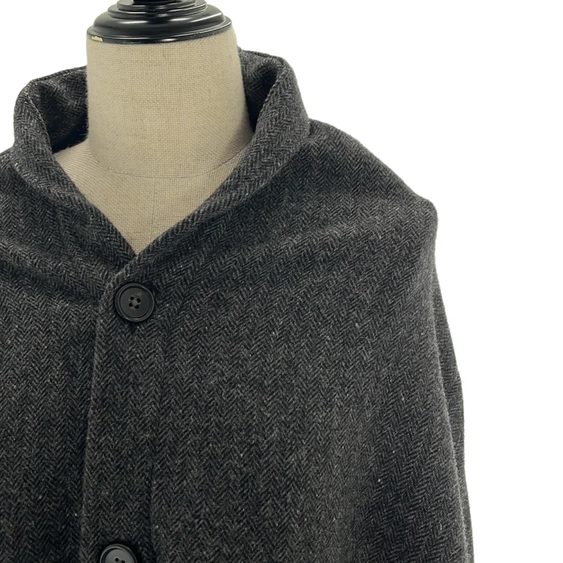 Engineered Garments / エンジニアドガーメンツ | ウール ヘリンボーン ポンチョコート |