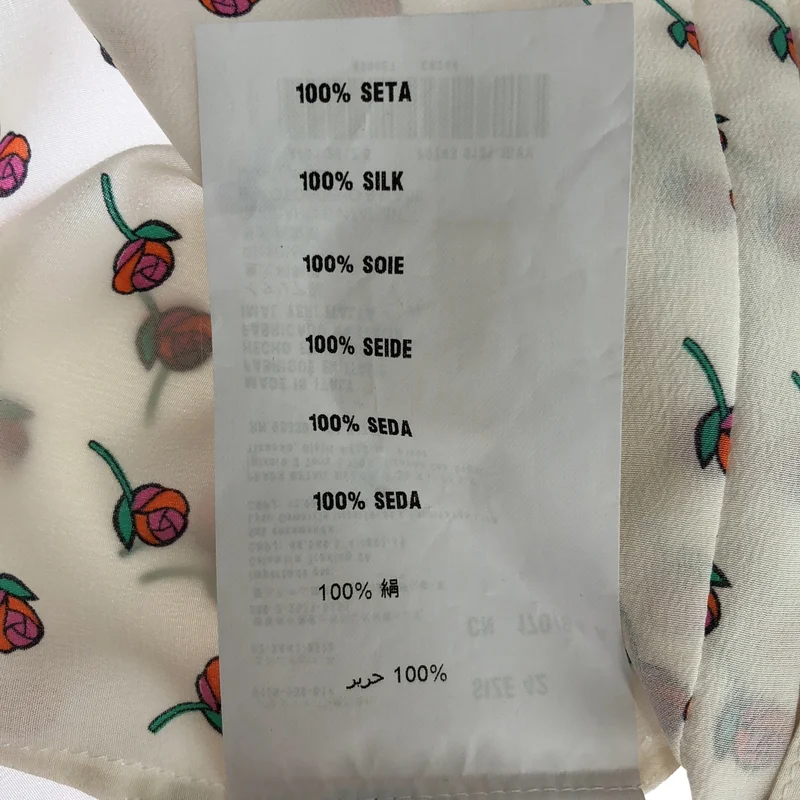 PRADA / プラダ | バラプリント シルク タック シャツ | 42 | レディース