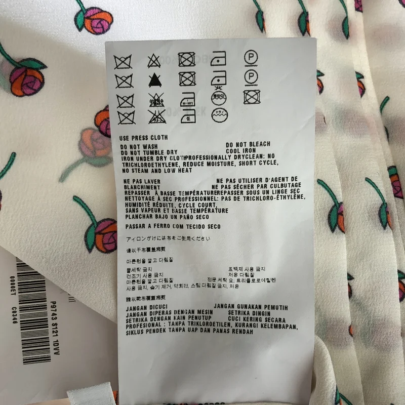 PRADA / プラダ | バラプリント シルク タック シャツ | 42 | レディース