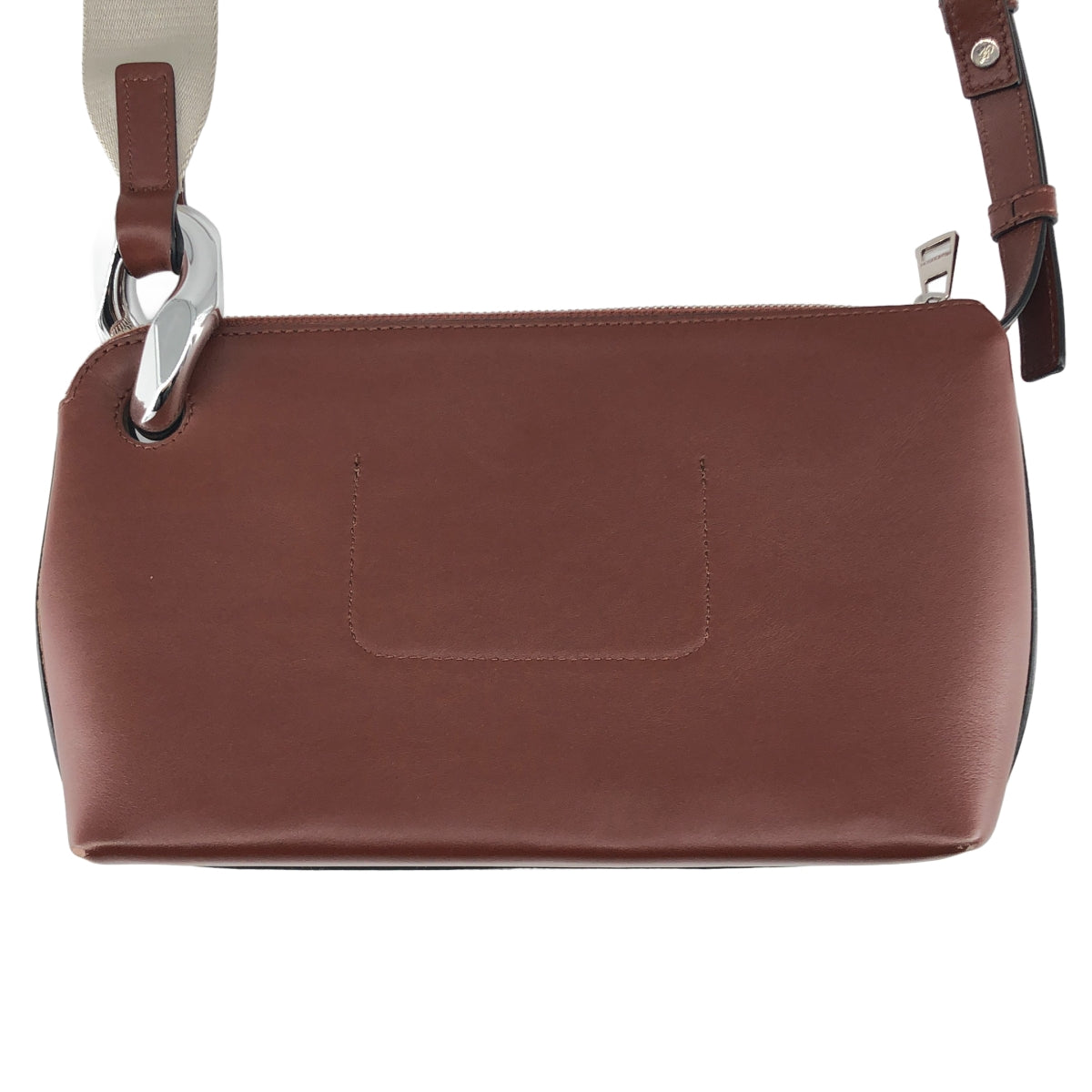 【美品】  JW Anderson / ジェイダブルアンダーソン | ロゴ ストラップ レザー ショルダーバッグ | ブラウン | レディース 美品】 JW Anderson / ジェイダブルアンダーソン | ロゴ ストラップ