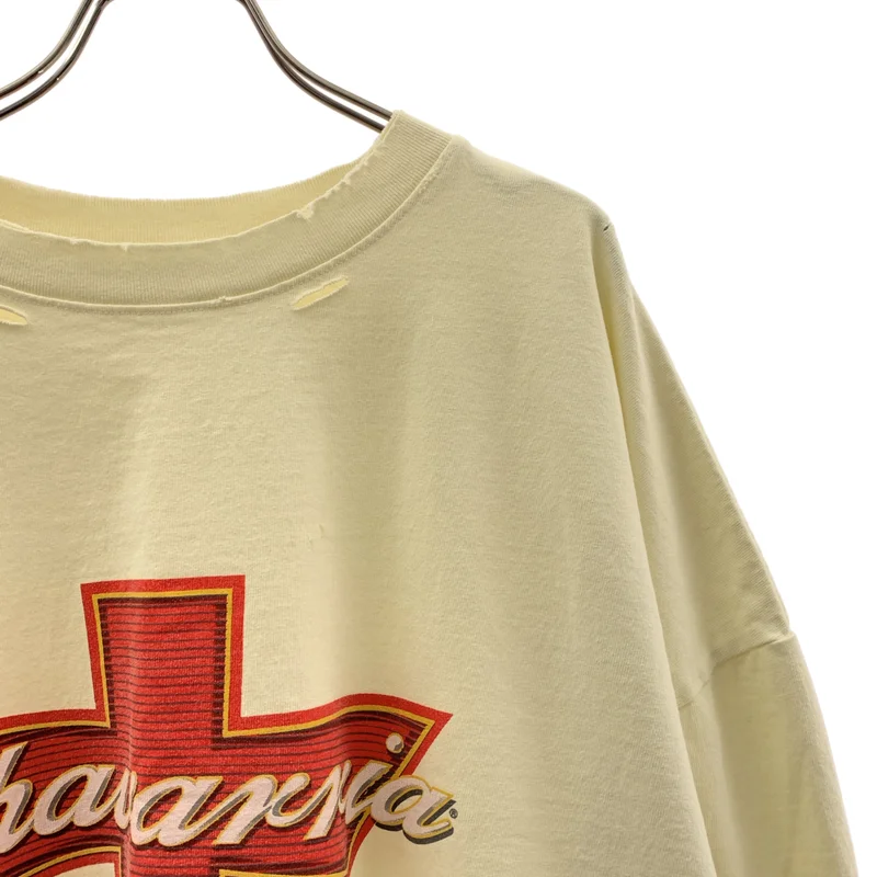 WILLY CHAVARRIA / ウィリーチャバリア | ダメージ加工 オーバーシルエット ロゴ プリント Tシャツ カットソー | M | メンズ