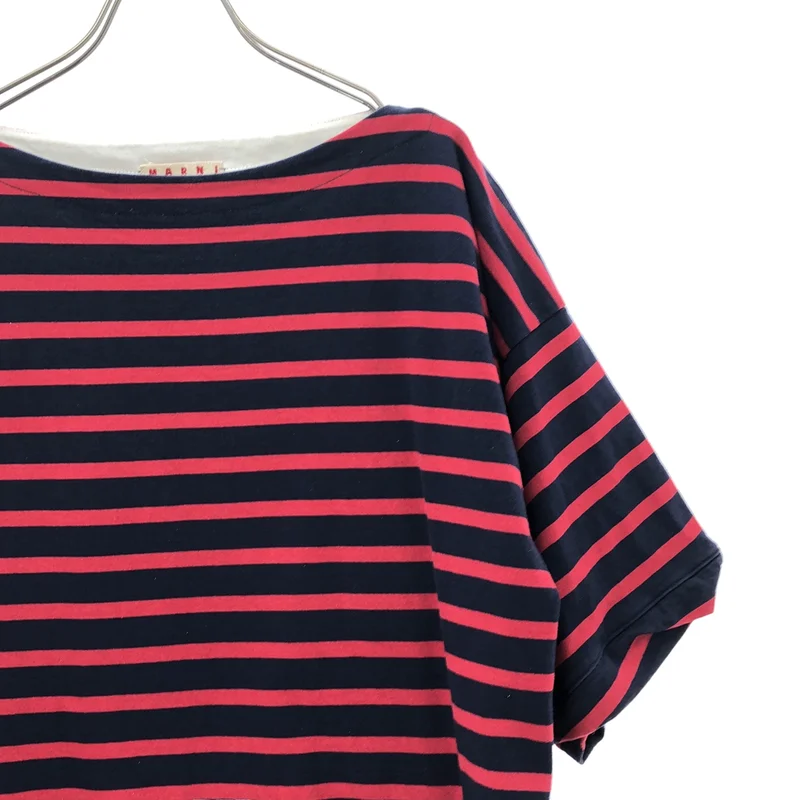 MARNI / マルニ | ボーダー ボートネックTシャツ THJE00121MO | 38 | レディース