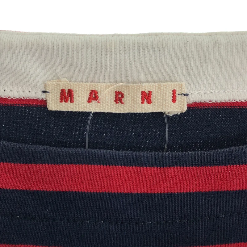 MARNI / マルニ | ボーダー ボートネックTシャツ THJE00121MO | 38 | レディース