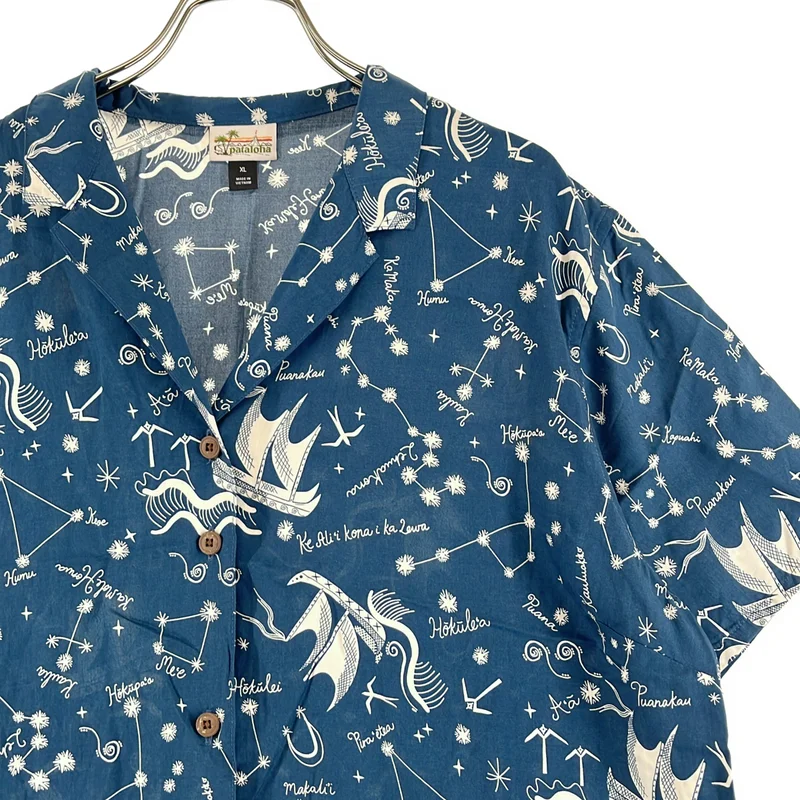 pataloha patagonia / パタゴニアパタロハ | 2023SS | 総柄 ロゴ アロハシャツ | XL | レディース