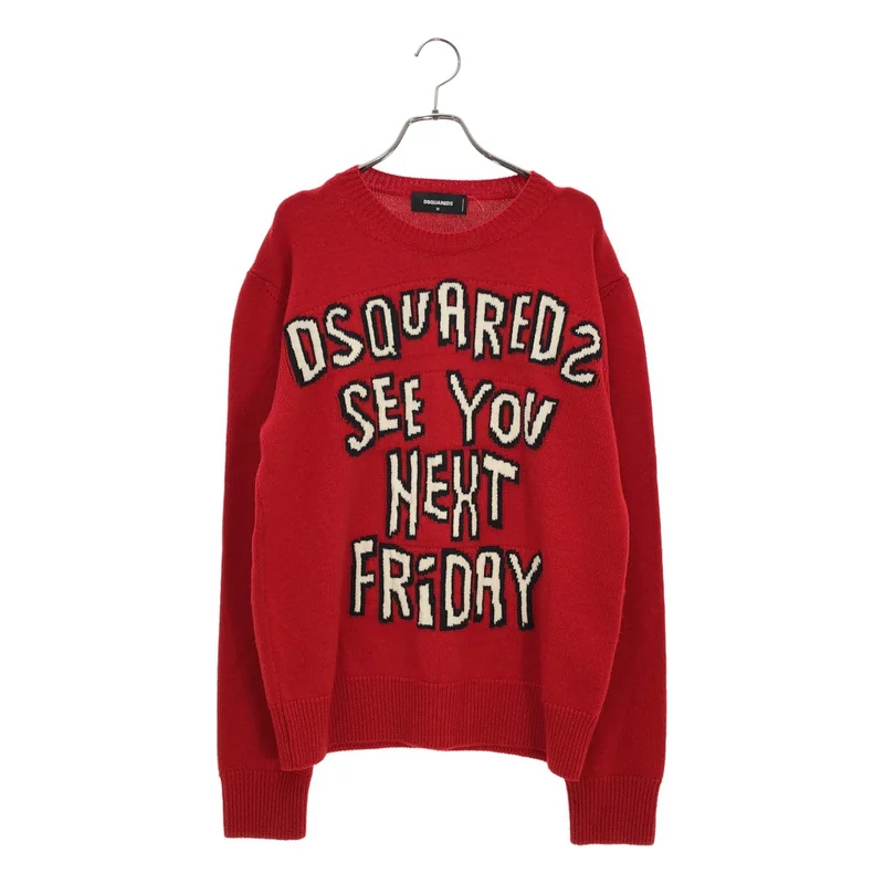 DSQUARED2 / ディースクエアード | 2024AW | ウール ロゴ ジャガード クルーネックニット | M | メンズ