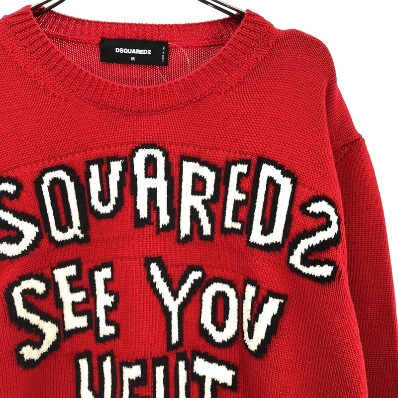 DSQUARED2 / ディースクエアード | 2024AW | ウール ロゴ ジャガード クルーネックニット | M | メンズ