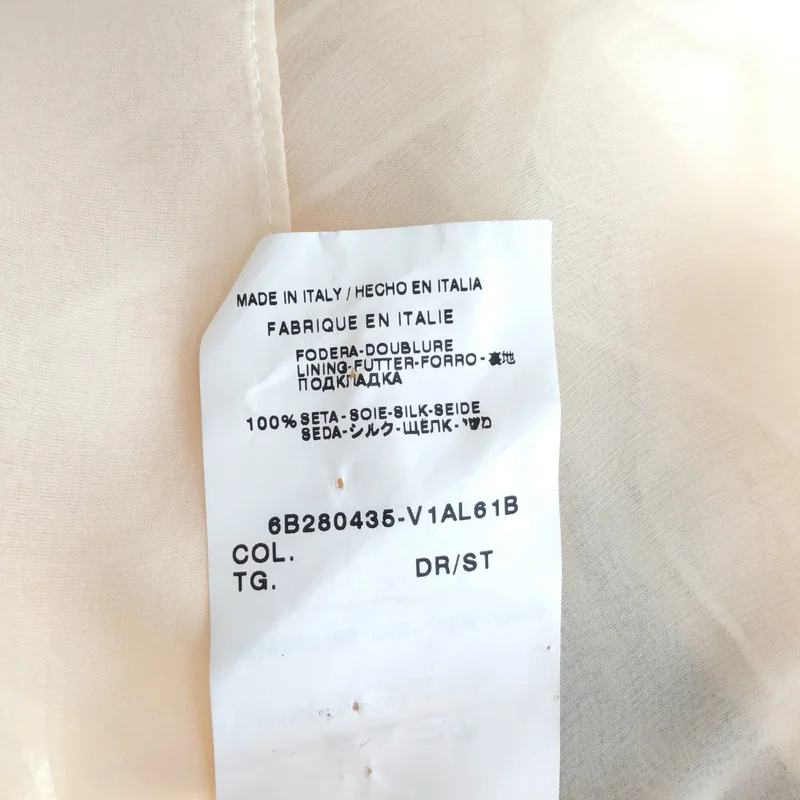 VALENTINO / ヴァレンティノ | シルク Vネック フリルブラウス | 4 | レディース