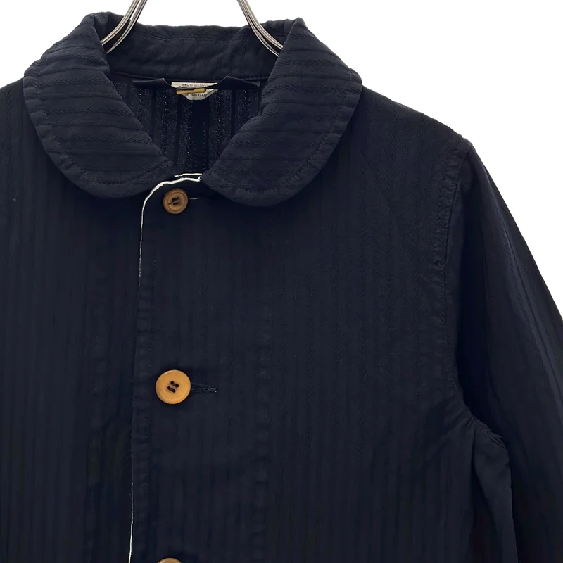 COMME des GARCONS COMME des GARCONS / コムコム | 2015AW | ポリエステル 製品加工 丸襟 シングルコート | S | レディース