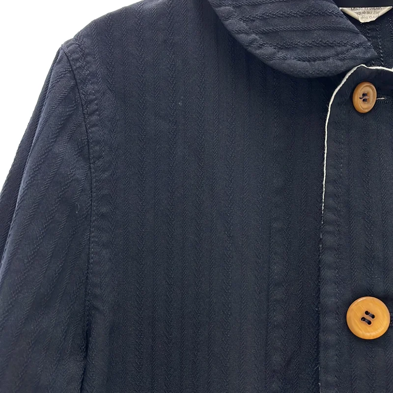COMME des GARCONS COMME des GARCONS / コムコム | 2015AW | ポリエステル 製品加工 丸襟 シングルコート | S | レディース