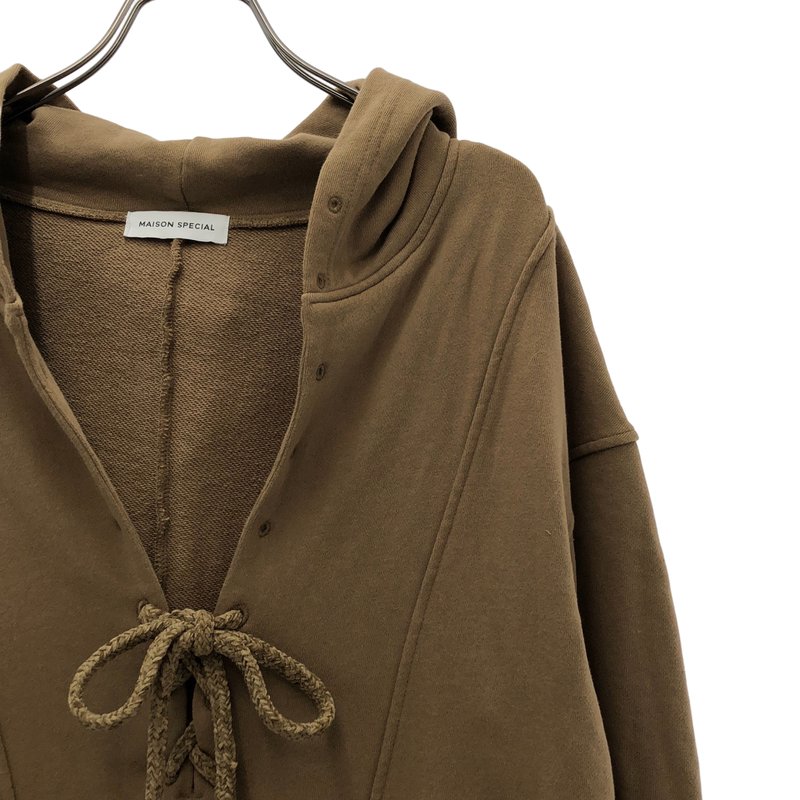 Maison Special / メゾンスペシャル | Lace Up Sweat Hood All-in-one オールインワン 21252265701 | 38 | レディース