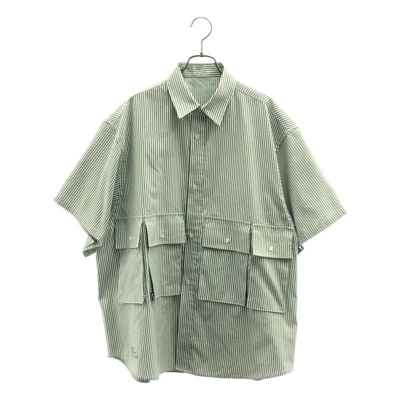 FreshService / フレッシュサービス | DRY OXFORD FLAP POCKET S/S SHIRT ストライプシャツ | M | メンズ