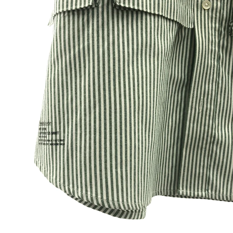 FreshService / フレッシュサービス | DRY OXFORD FLAP POCKET S/S SHIRT ストライプシャツ | M | メンズ