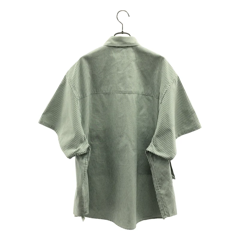 FreshService / フレッシュサービス | DRY OXFORD FLAP POCKET S/S SHIRT ストライプシャツ | M | メンズ