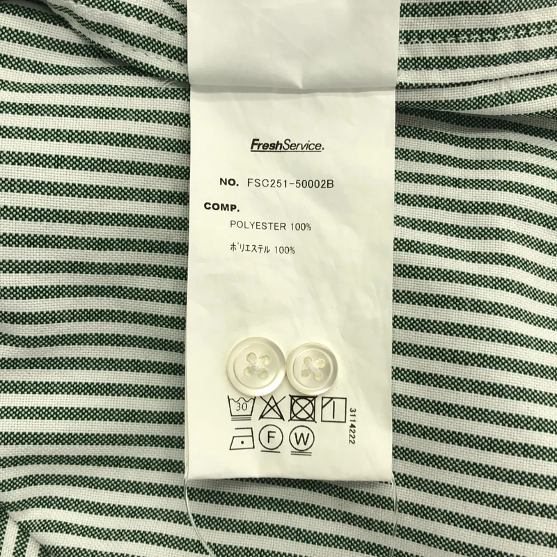 FreshService / フレッシュサービス | DRY OXFORD FLAP POCKET S/S SHIRT ストライプシャツ | M | メンズ