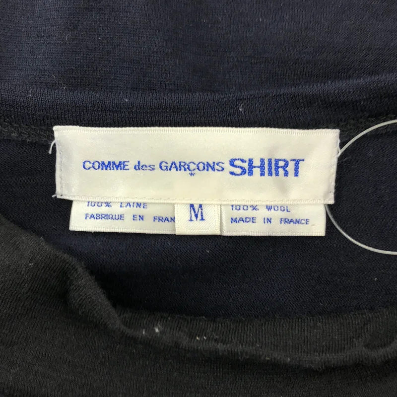 COMME des GARCONS SHIRT / コムデギャルソンシャツ | ウール 切り替え バイカラー クルーネックニット | M | メンズ