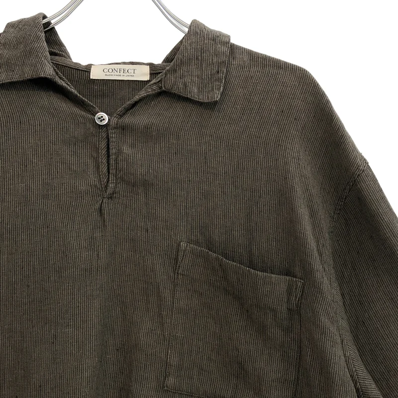 nest robe CONFECT / ネストローブコンフェクト | リネン スキッパーカラー 半袖シャツ | 5 | メンズ