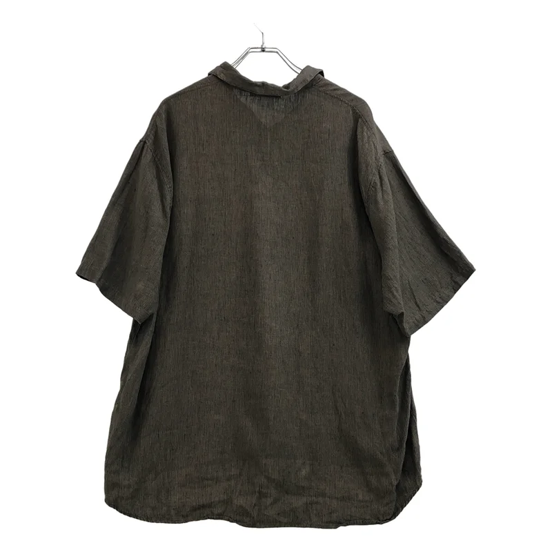 nest robe CONFECT / ネストローブコンフェクト | リネン スキッパーカラー 半袖シャツ | 5 | メンズ