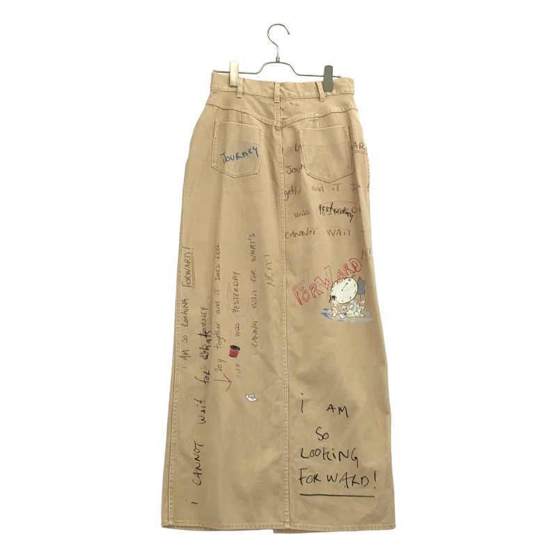 AMERI / アメリ | × Gabrielle 10TH HISTORY I LINE SKIRT / ドローイング柄 タイトスカート | 26 | レディース