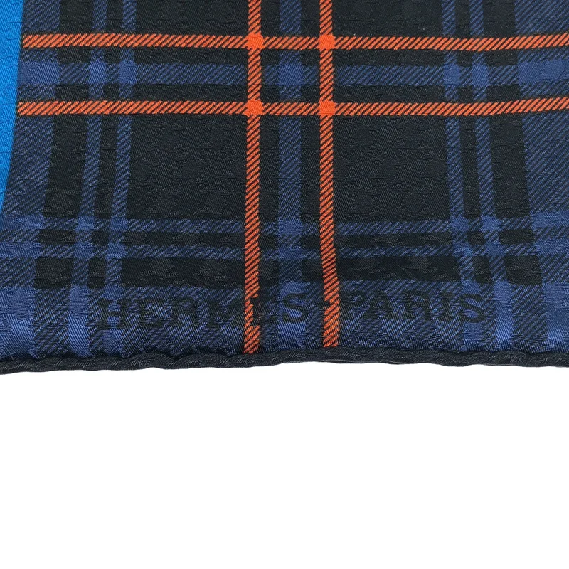 HERMES / エルメス | カレ70 ハウンドトゥースチェック シルクスカーフ |