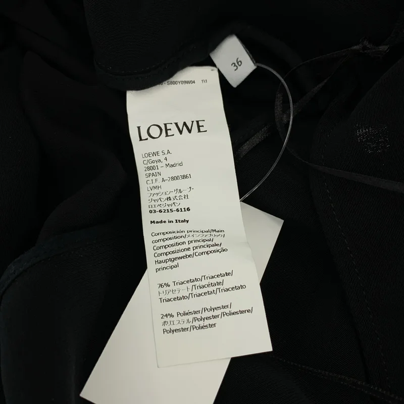 LOEWE / ロエベ | アシンメトリー ドレープ ドレス ワンピース | 36 | レディース