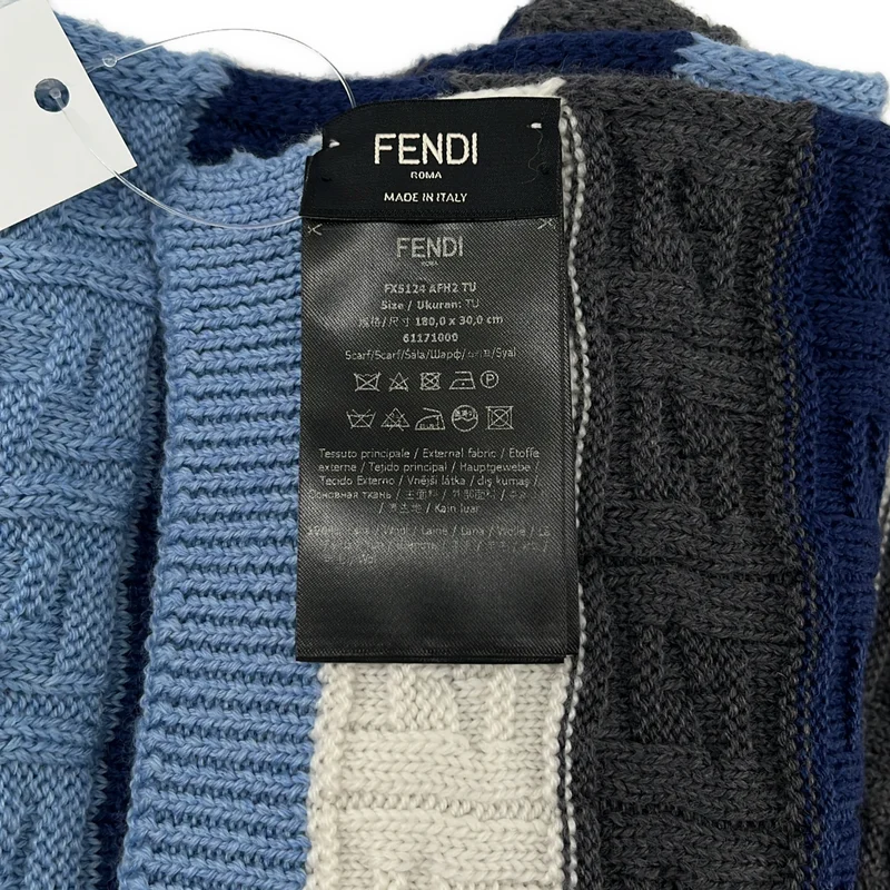 FENDI / フェンディ | FFロゴ ウール ストライプ マフラー ストール | TU | その他