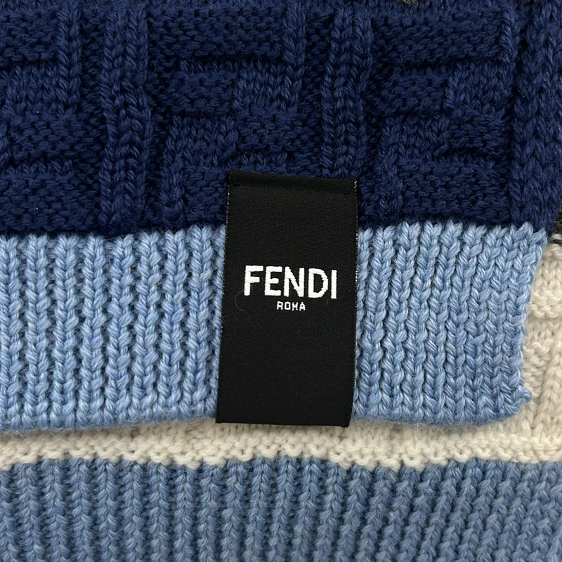 FENDI / フェンディ | FFロゴ ウール ストライプ マフラー ストール | TU | その他