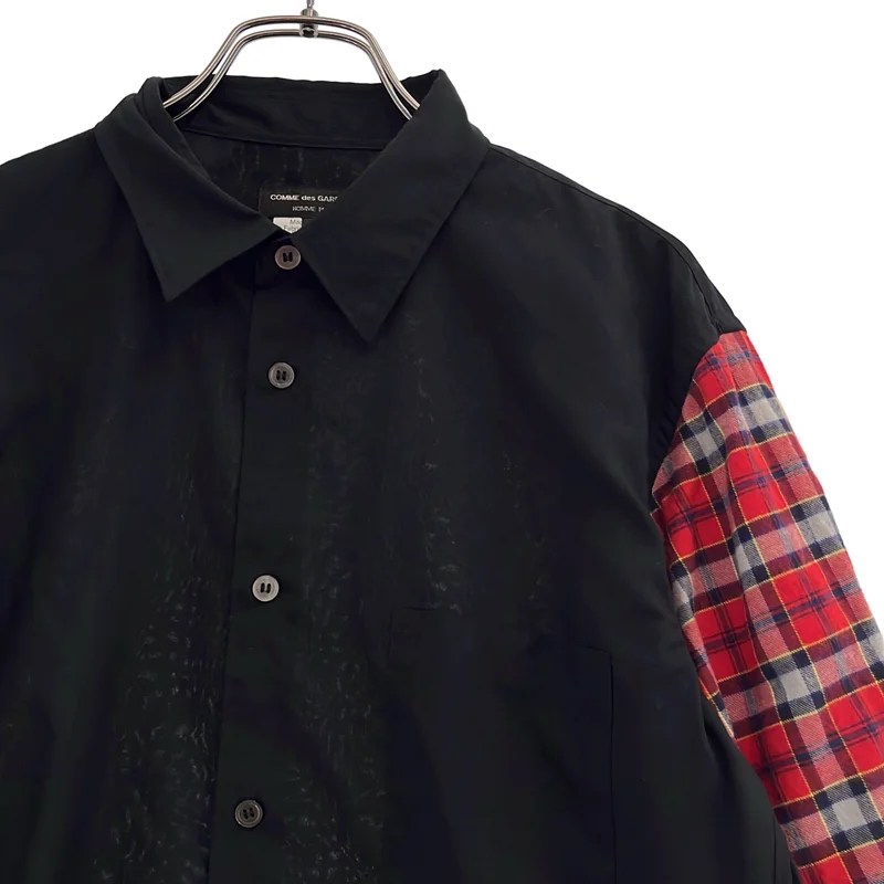 COMME des GARCONS HOMME PLUS / コムデギャルソンオムプリュス | 2020AW | ポリエステル タータンチェック レイヤードスリーブ シャツ | S | メンズ