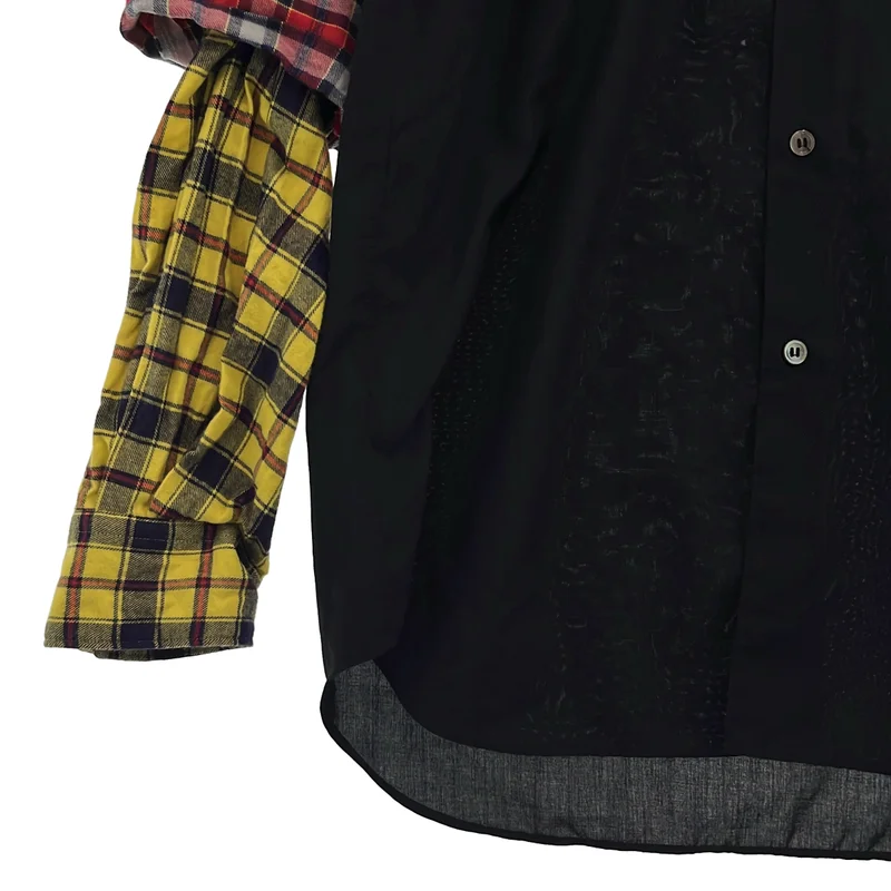 COMME des GARCONS HOMME PLUS / コムデギャルソンオムプリュス | 2020AW | ポリエステル タータンチェック レイヤードスリーブ シャツ | S | メンズ