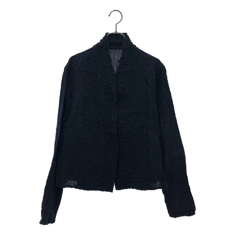 HaaT ISSEY MIYAKE / ハートイッセイミヤケ | 2008SS | コットン ギャザー ノーカラージャケット | 2 | レディース