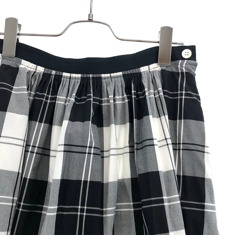MARGARET HOWELL / マーガレットハウエル | MONO CHECK SILK COTTON スカート | 2 | レディース