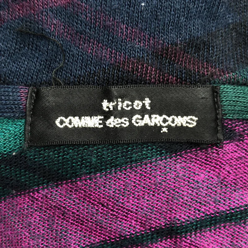 tricot COMME des GARCONS / トリココムデギャルソン | 2000AW | ウール 総柄 パッチワーク 丸襟 ニット カーディガン |