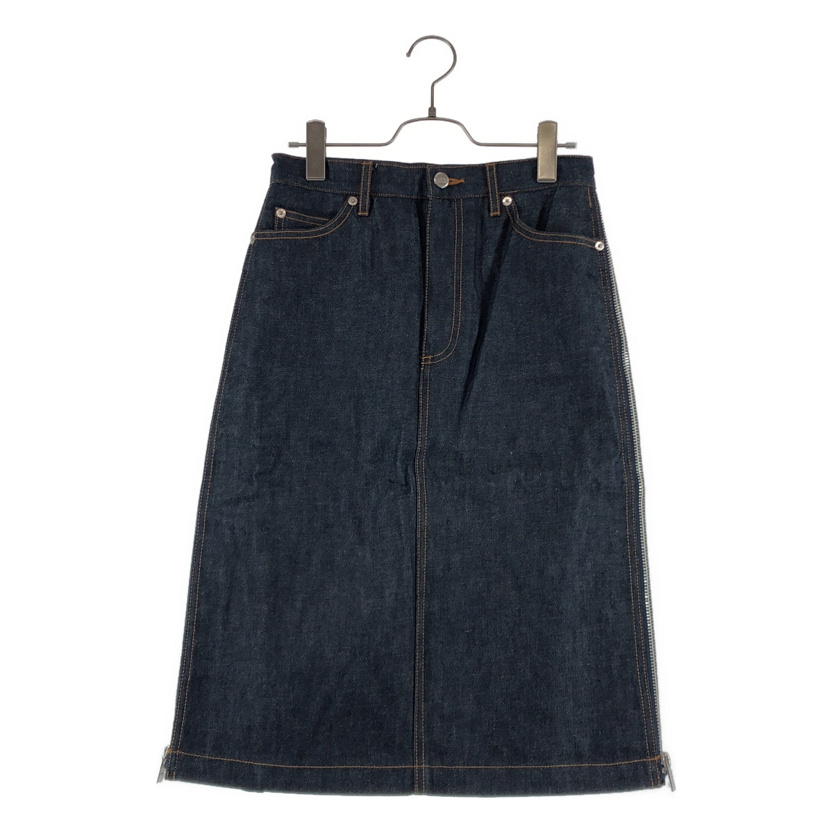 sacai ×A.P.C. デニム タイトスカートプリーツ 美品】 sacai / サカイ | ×A.P.C. / サイドプリーツ ジップ デニム