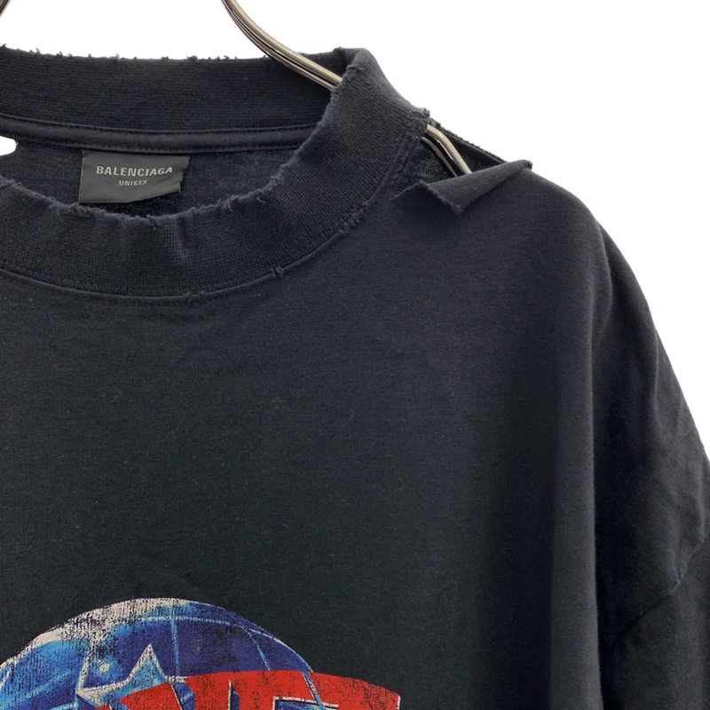 BALENCIAGA / バレンシアガ | 2024AW | Planet Earth Oversized Tee ダメージ加工 Tシャツ | 3 | メンズ
