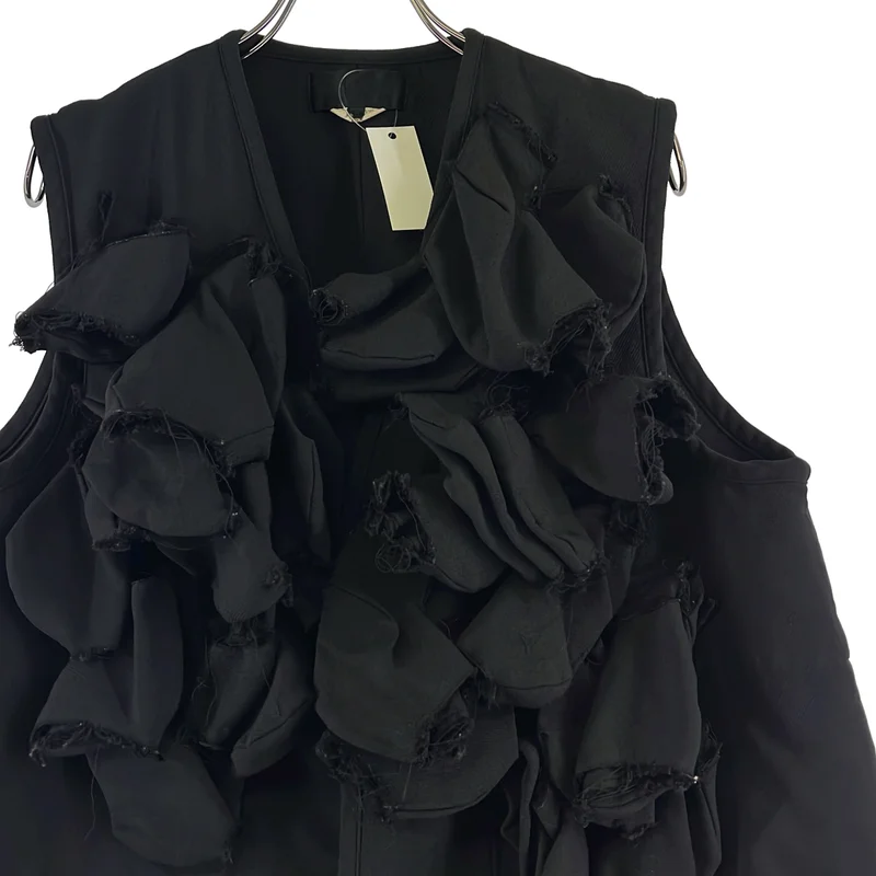 COMME des GARCONS / コムデギャルソン | 2017AW | ポリエステル 製品加工 モチーフドッキング ベスト | M | レディース